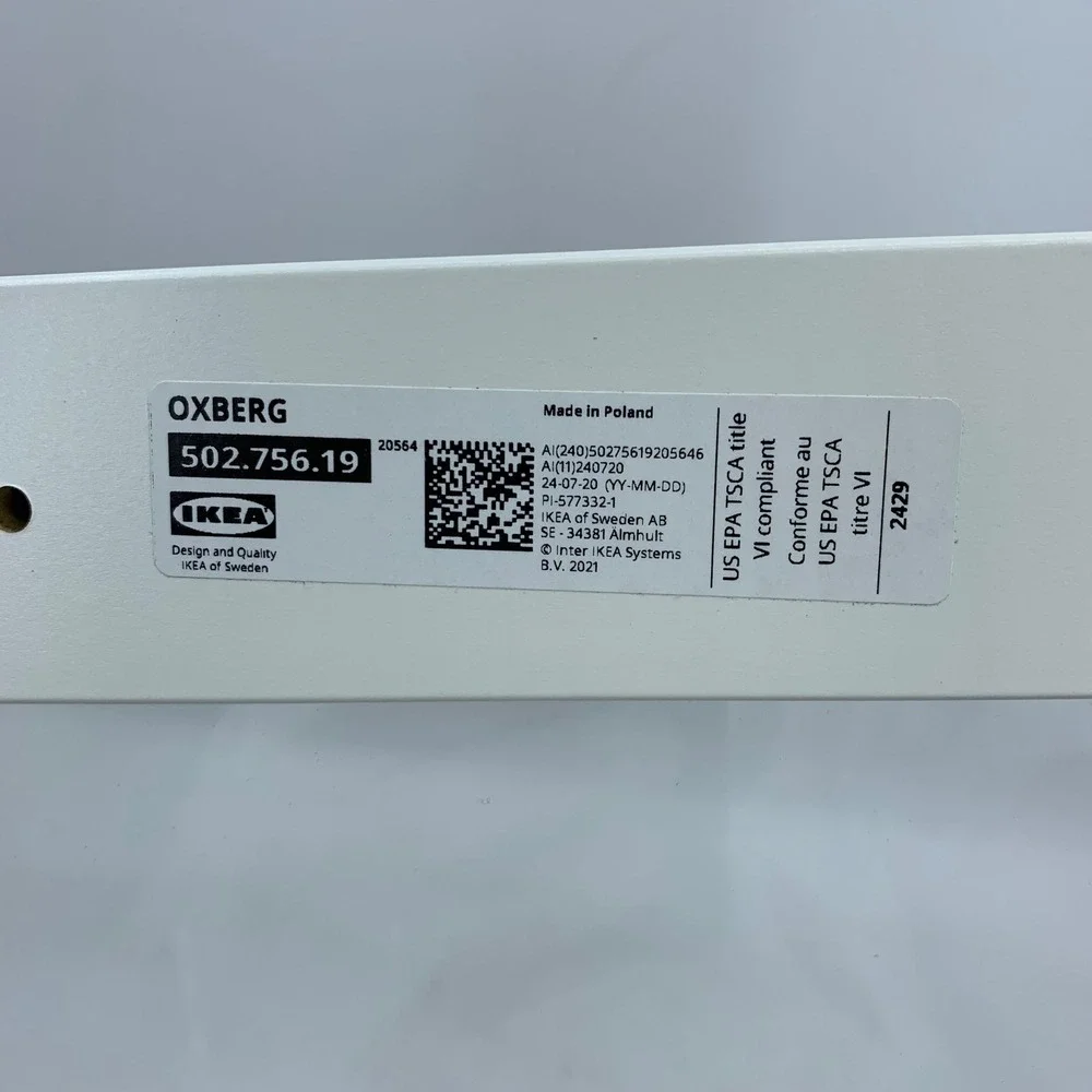 IKEA BILLY OXBERG Glass Door White 15.75x13.75 502.756.19 Replacement Part